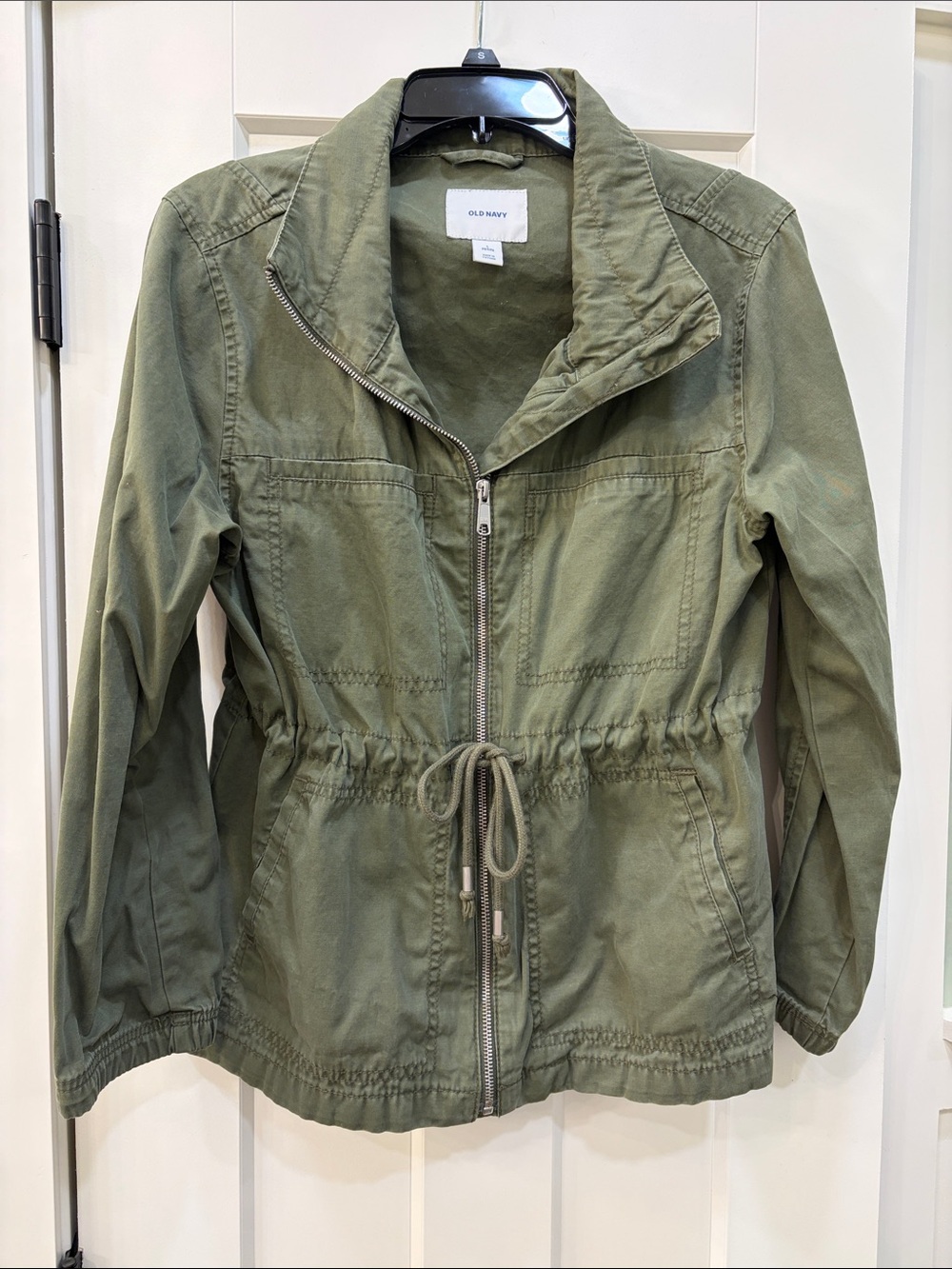 Old Navy Women’s Olive Utility Drawstring Jacket Large Petite